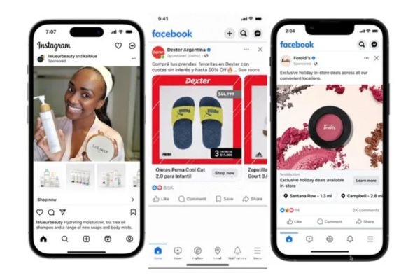 Meta ad format examples like image video carousel and collection