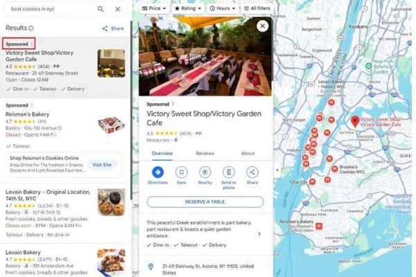 Google Maps local ads sample