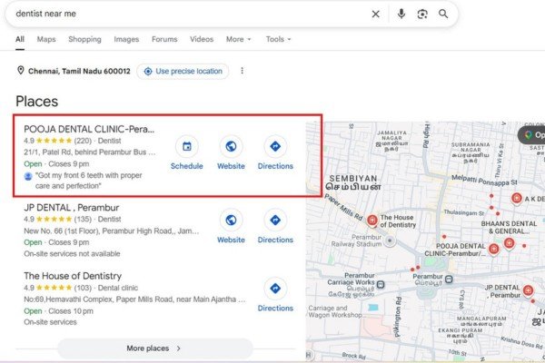 Google Maps ranking proof screenshot